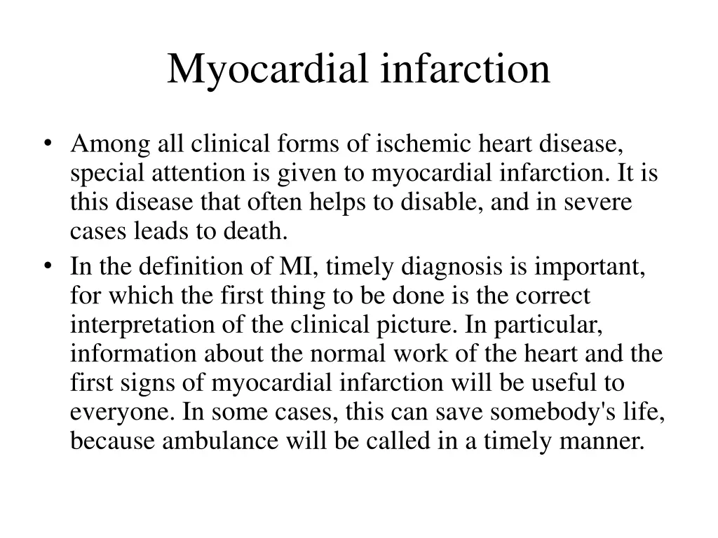 myocardial infarction