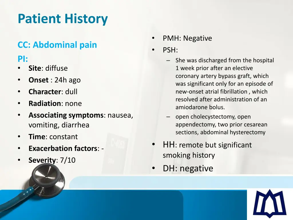patient history