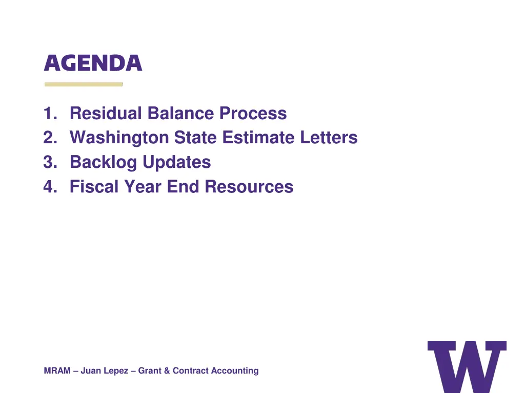 agenda