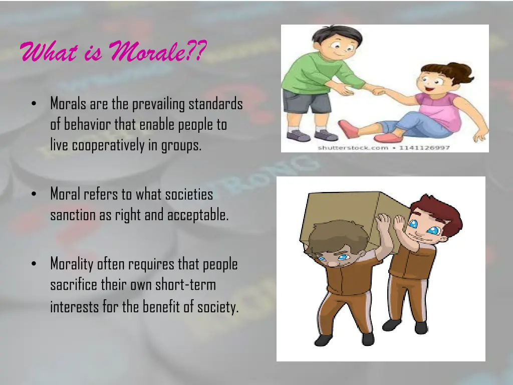 what is morale