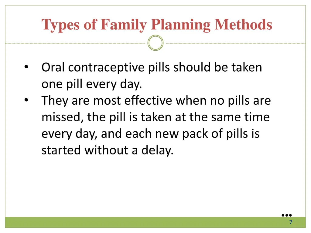 types of family planning methods 1