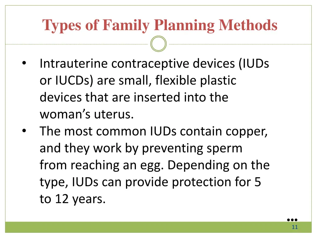 types of family planning methods 5