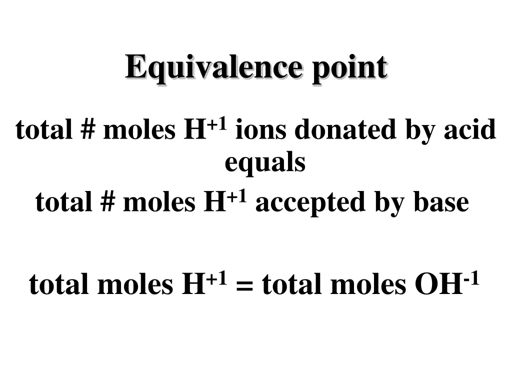 equivalence point