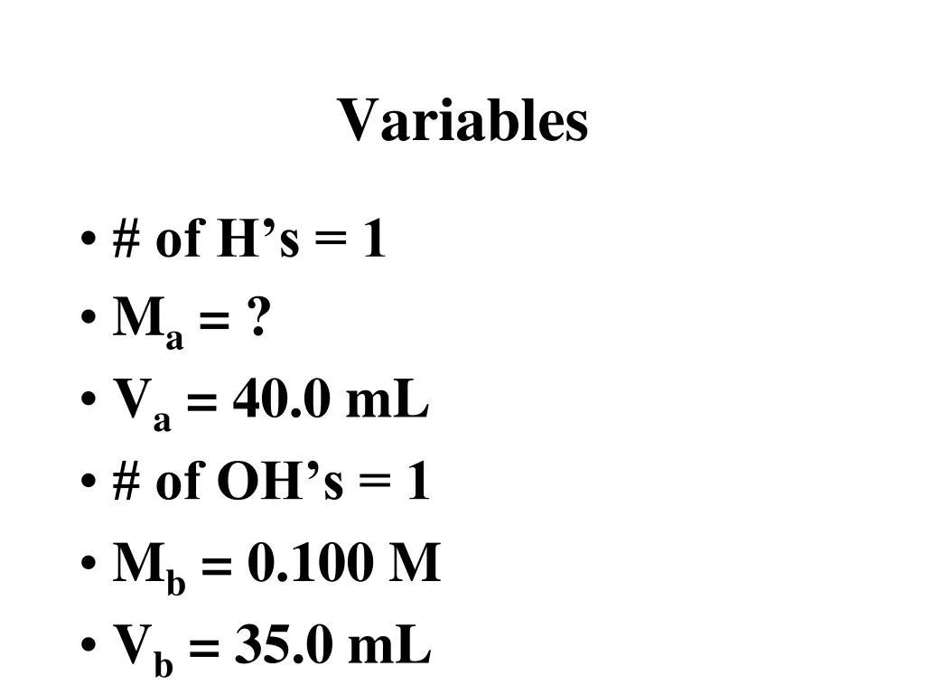 variables