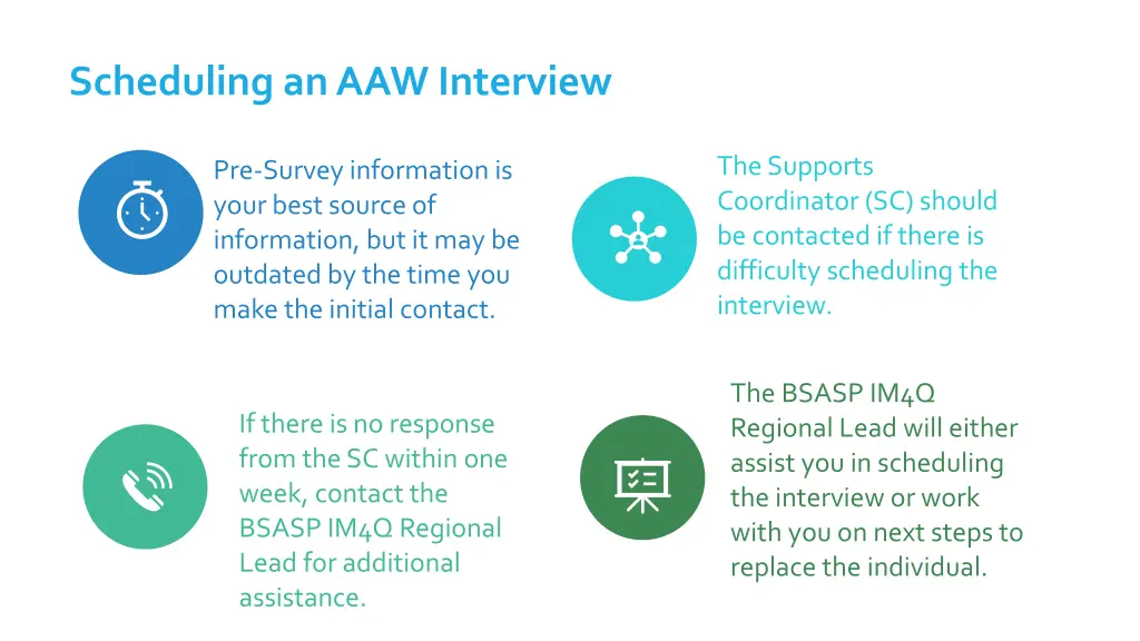 scheduling an aaw interview