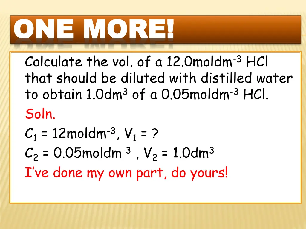 one more one more calculate