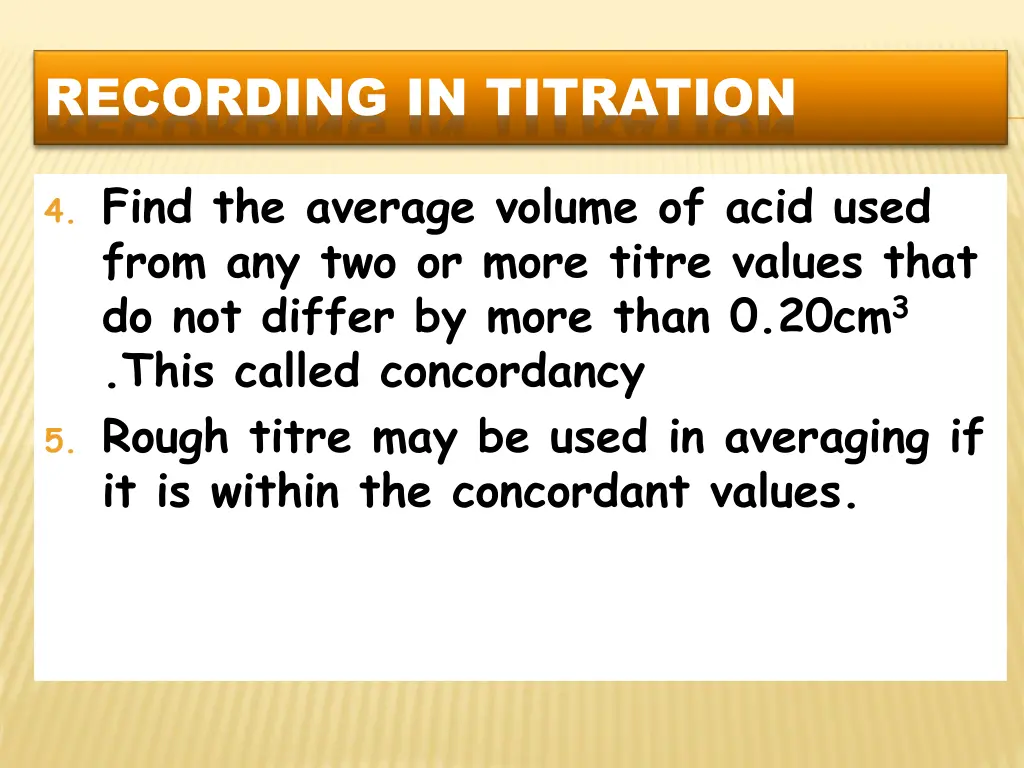 recording in titration 1