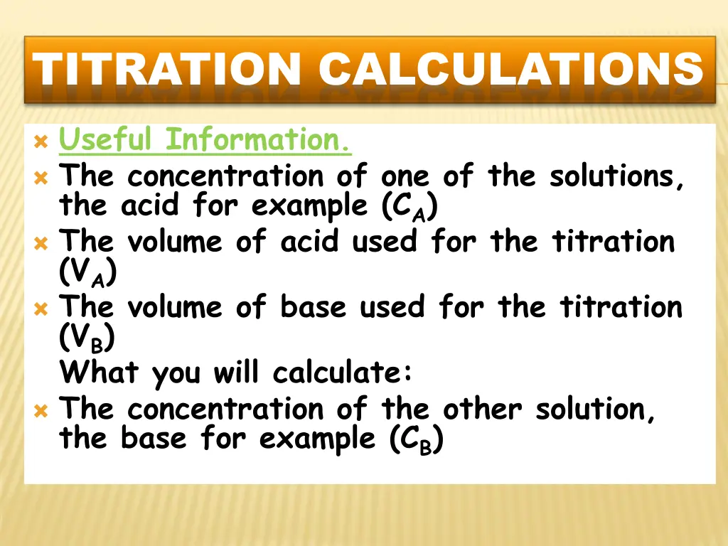 titration calculations