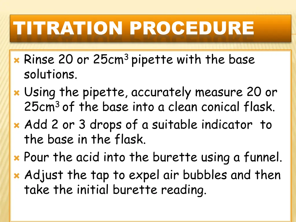 titration procedure