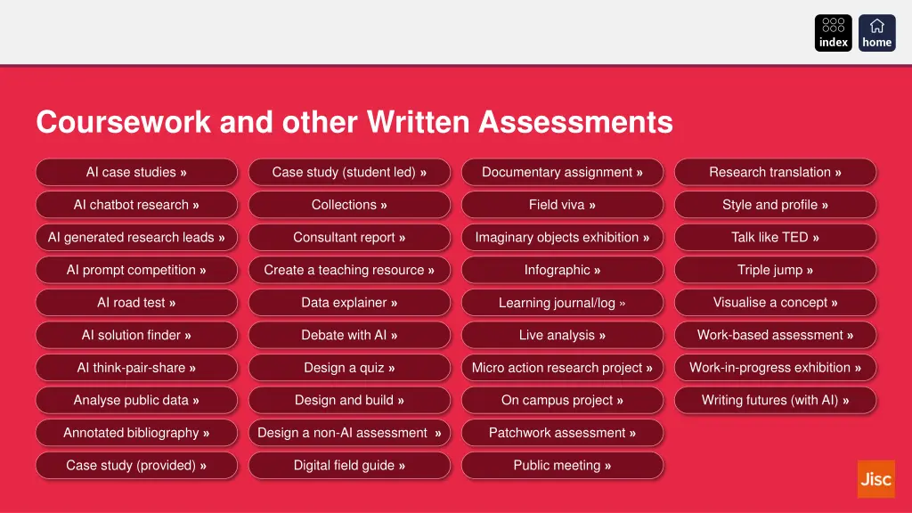 coursework and other written assessments