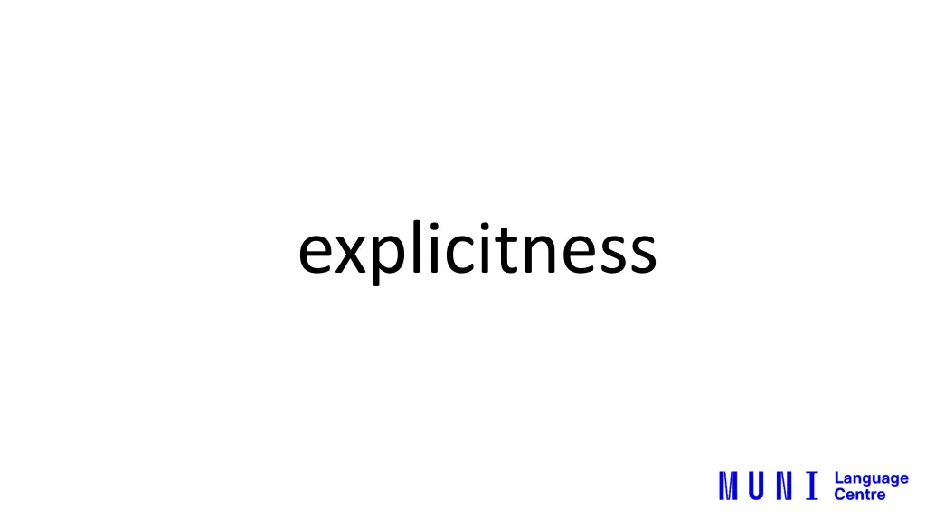 explicitness