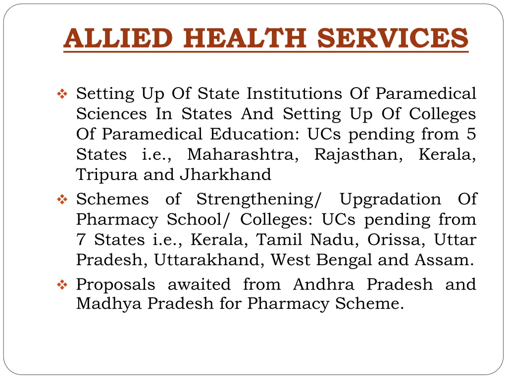 allied health services