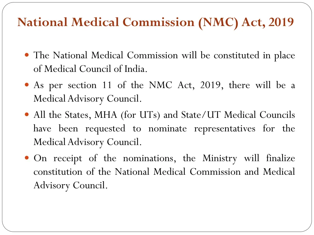 national medical commission nmc act 2019