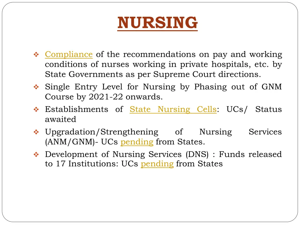 nursing
