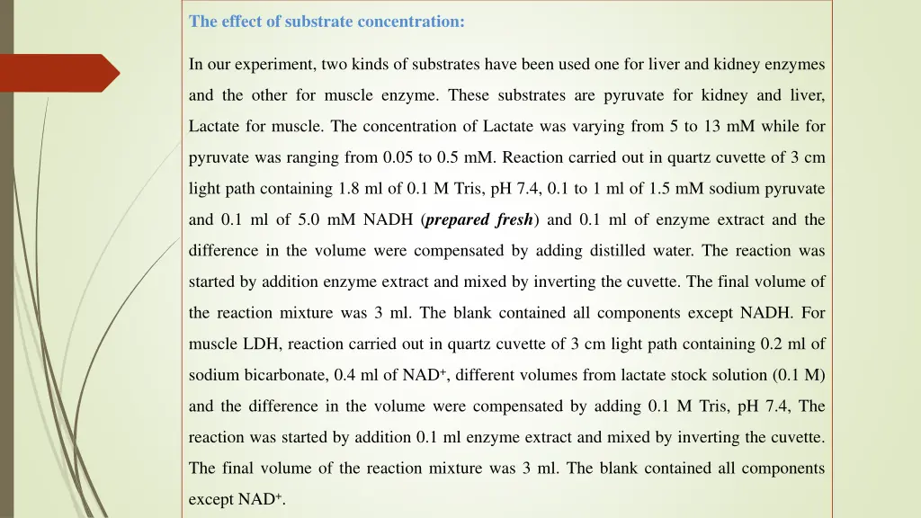 the effect of substrate concentration 1