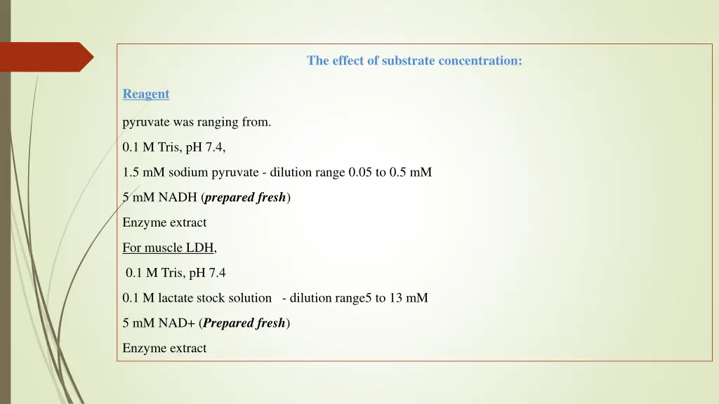 the effect of substrate concentration