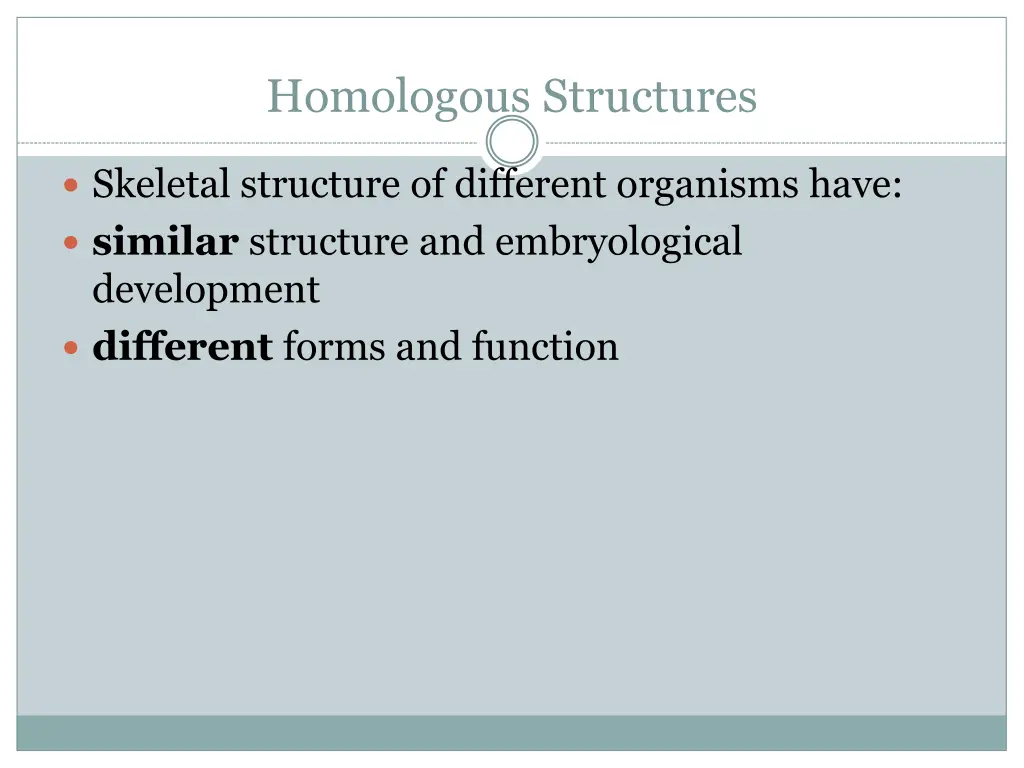 homologous structures