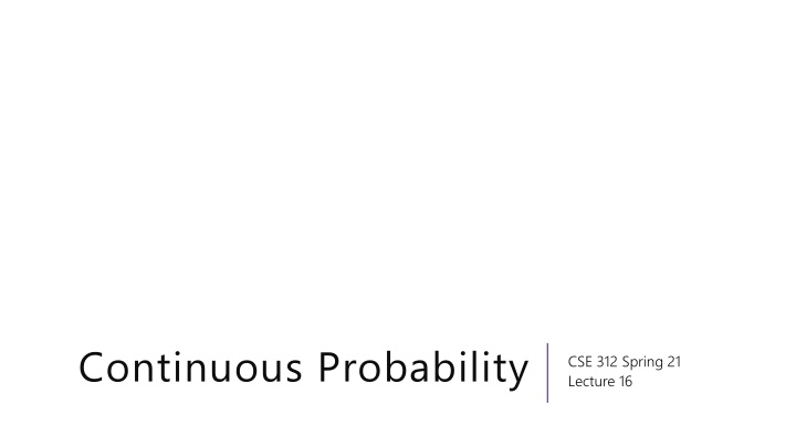 continuous probability