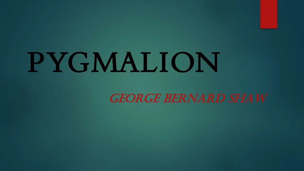 pygmalion pygmalion