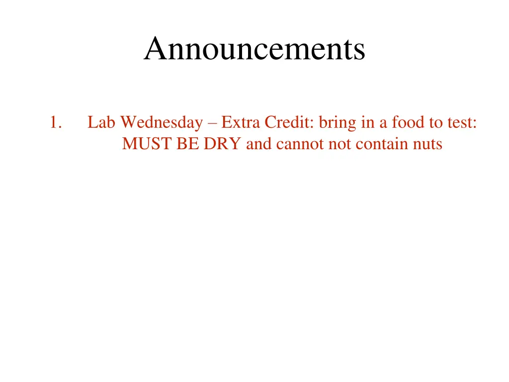 announcements