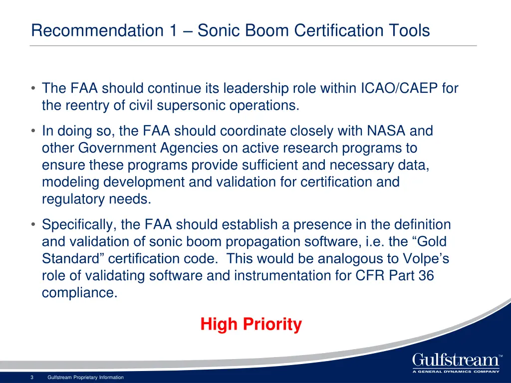 recommendation 1 sonic boom certification tools