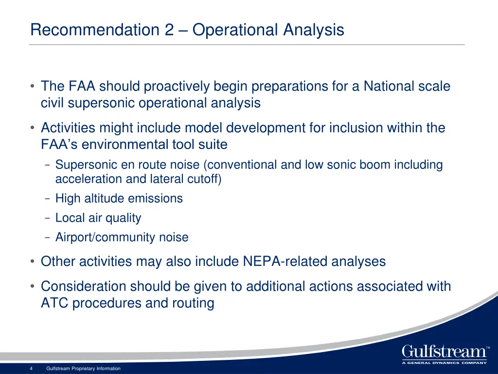 recommendation 2 operational analysis