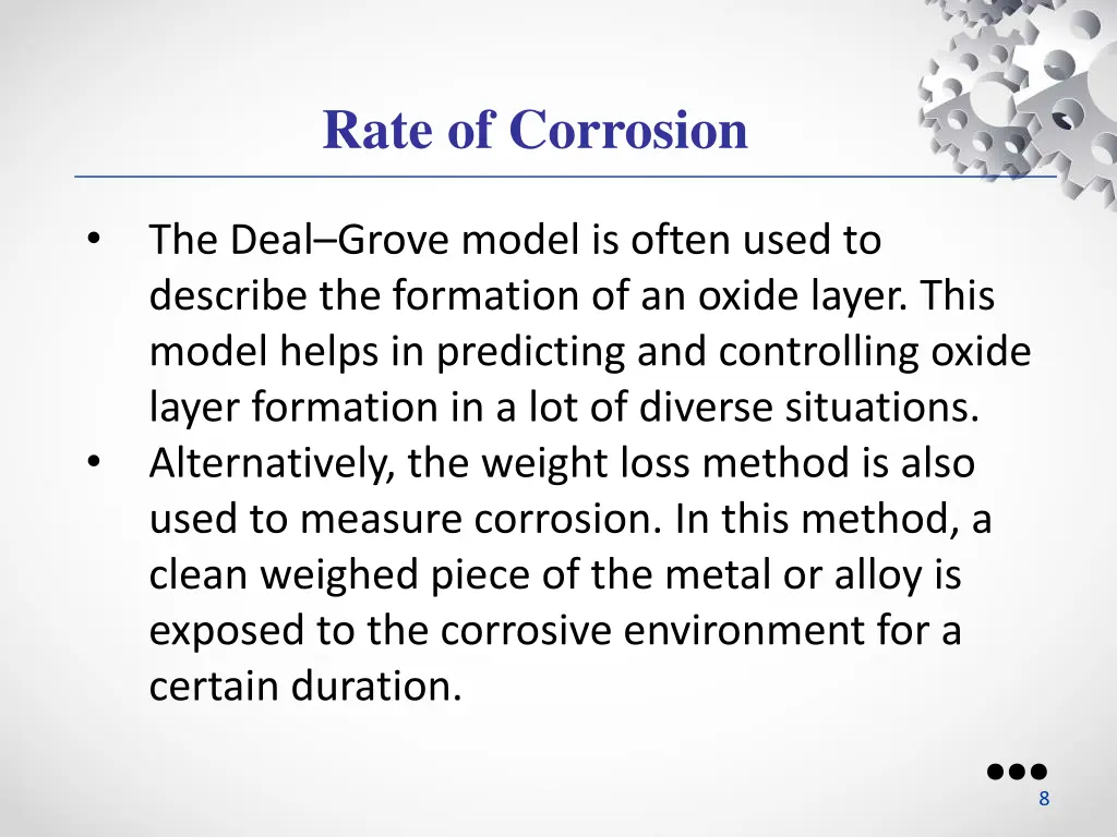 rate of corrosion