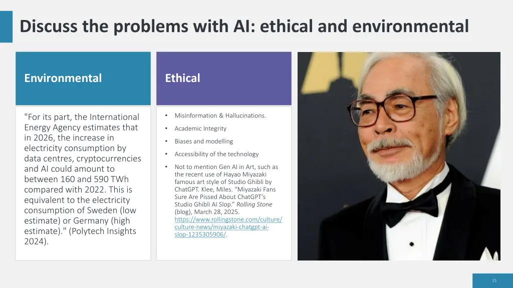 discuss the problems with ai ethical