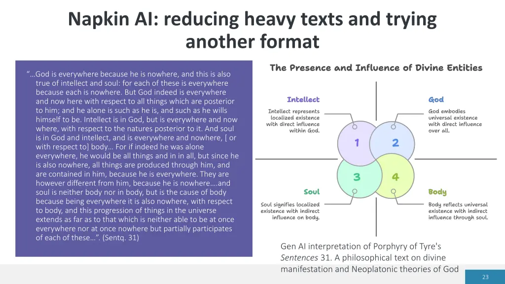 napkin ai reducing heavy texts and trying another