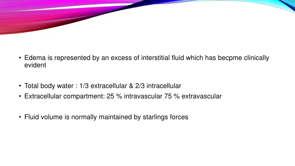 edema is represented by an excess of interstitial