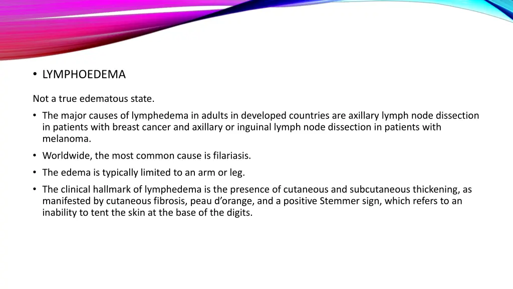 lymphoedema