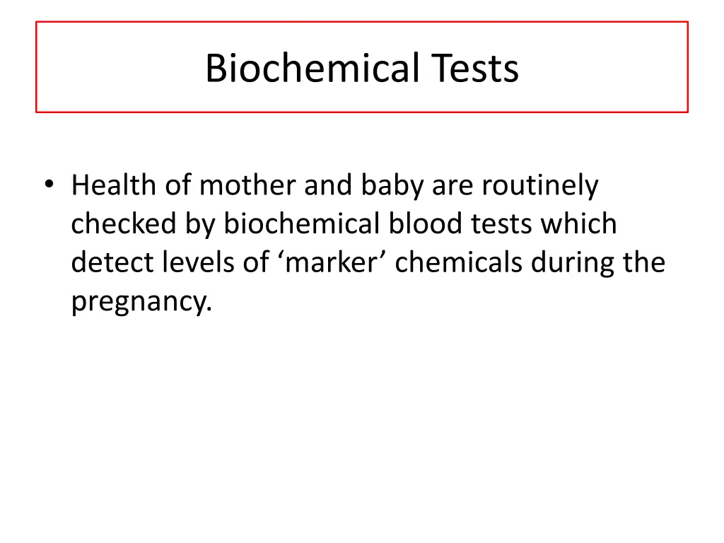 biochemical tests