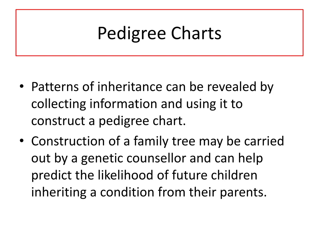 pedigree charts