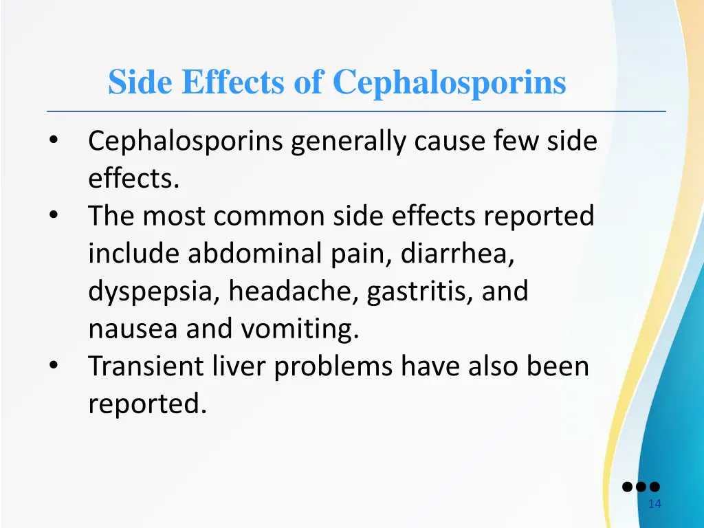 side effects of cephalosporins