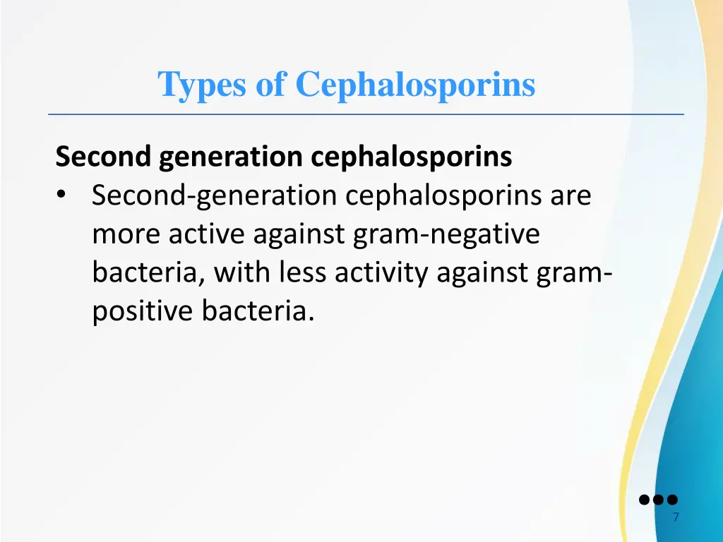 types of cephalosporins 1