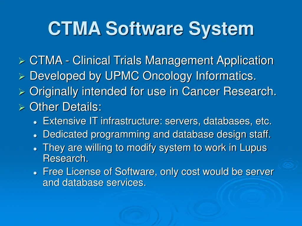 ctma software system