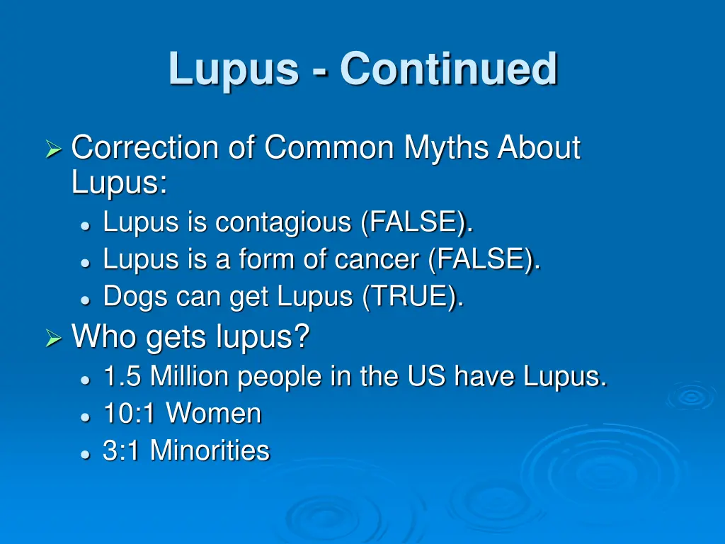 lupus continued