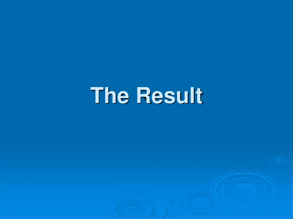 the result