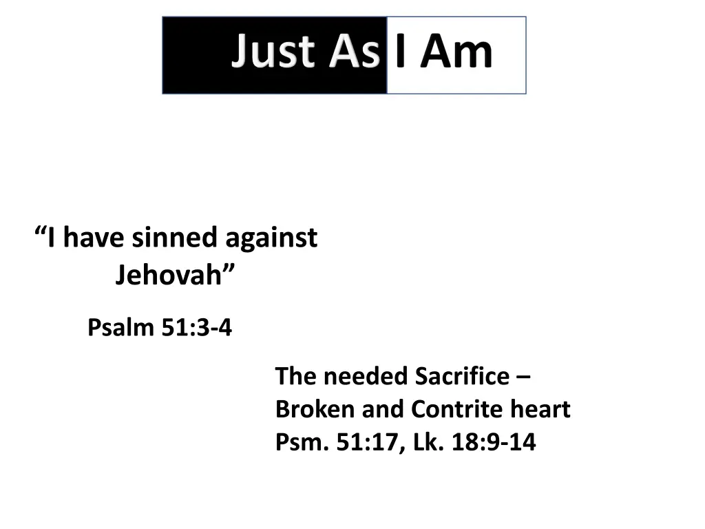 i have sinned against jehovah
