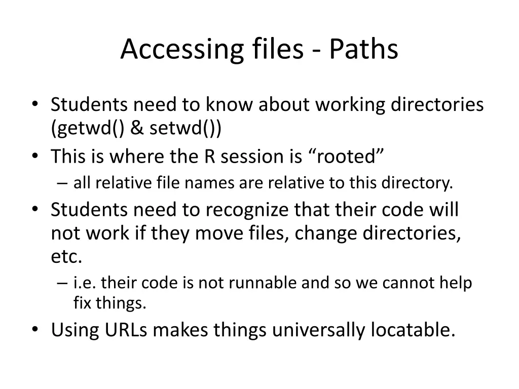 accessing files paths