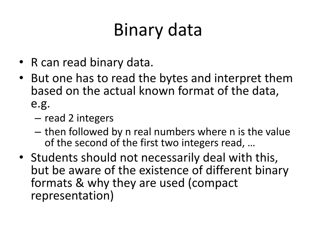 binary data