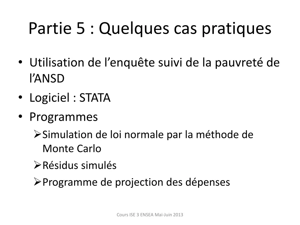 partie 5 quelques cas pratiques