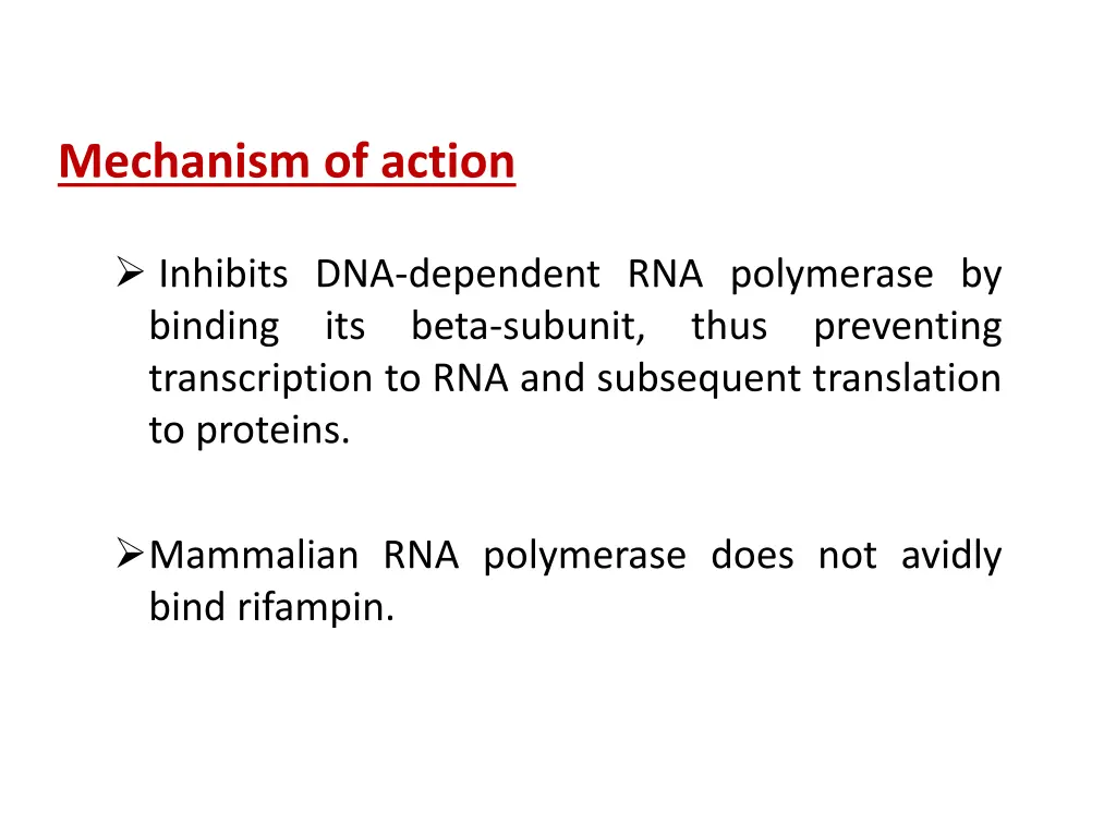 mechanism of action 1