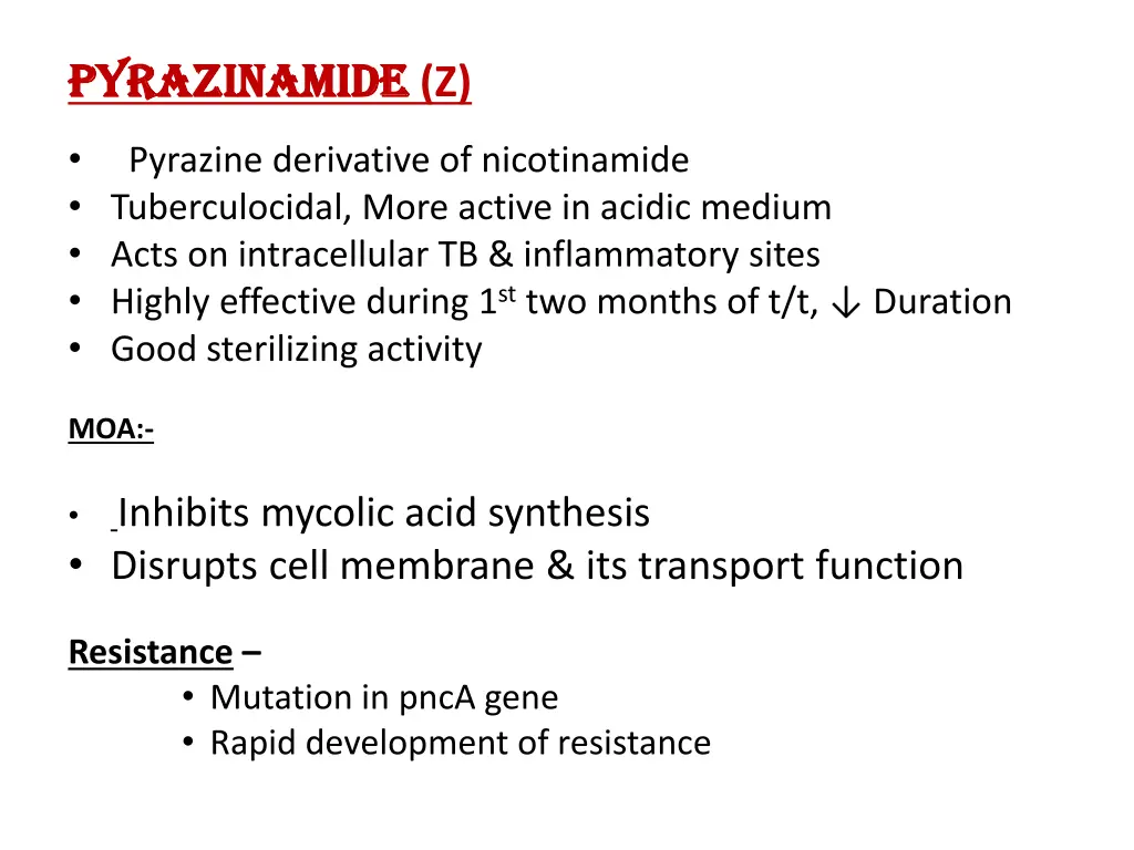 pyrazinamide pyrazinamide z