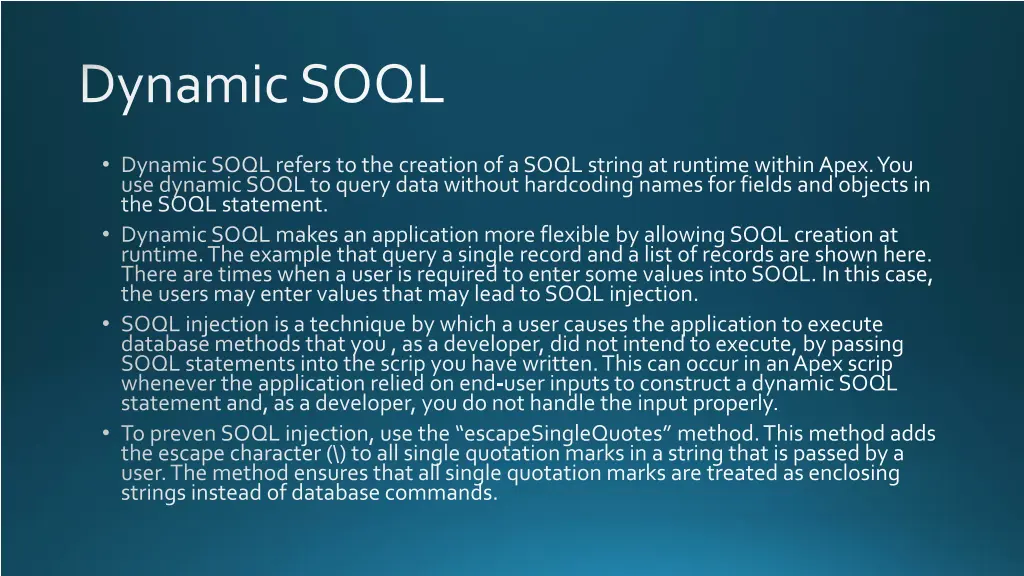 dynamic soql
