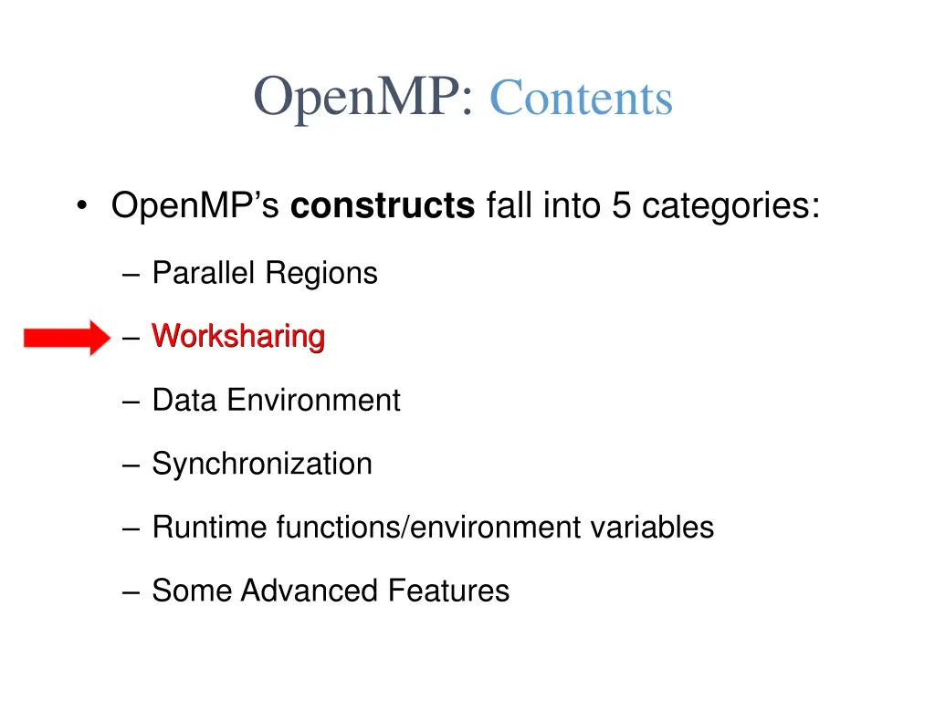 openmp contents 1
