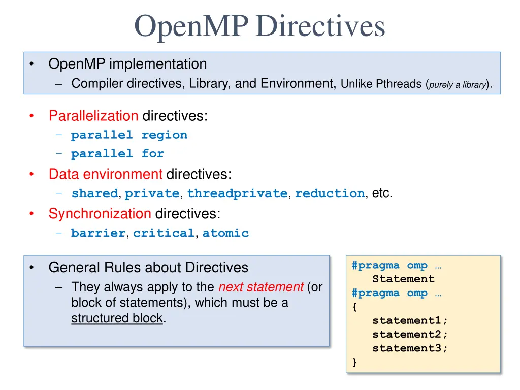 openmp directives