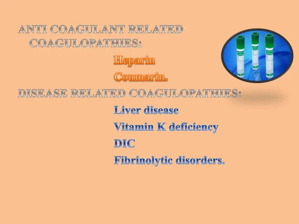 anti coagulant related coagulopathies