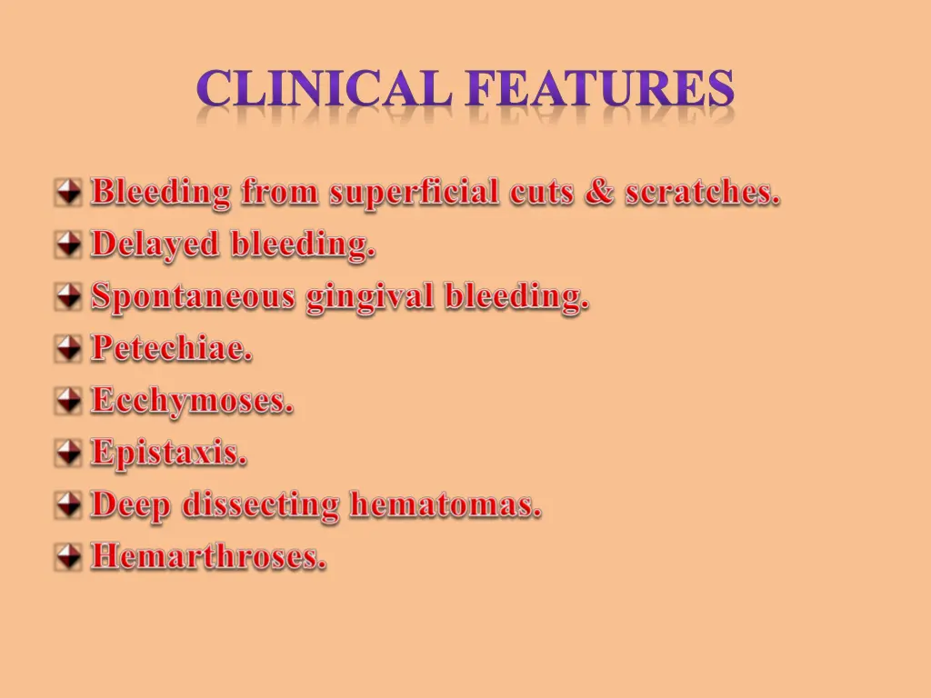 clinical features