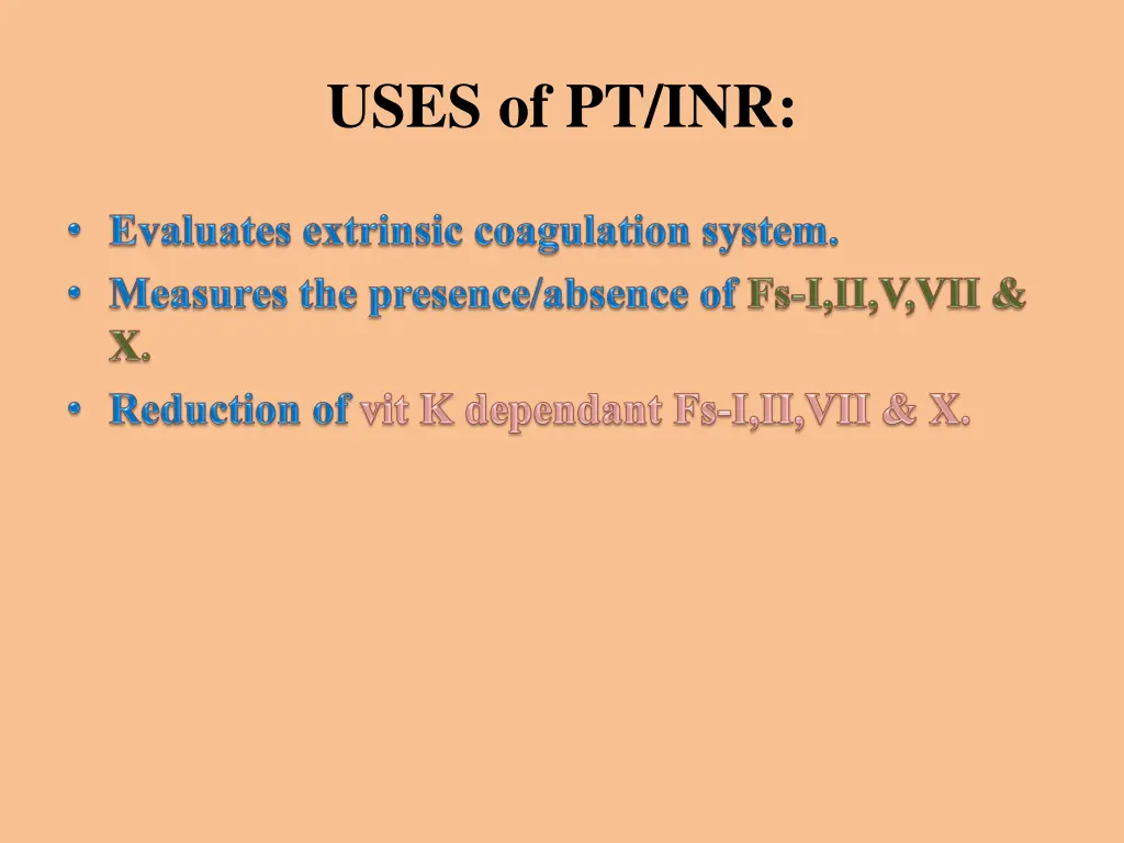 uses of pt inr